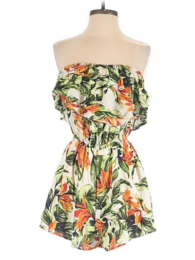 Pre-owned Ark & Co. Romper In Green