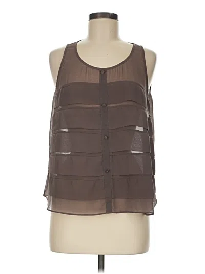 Pre-owned Ark & Co. Sleeveless Blouse In Brown