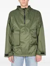 Arkair Hooded High Neck Waterproof Jacket In Green