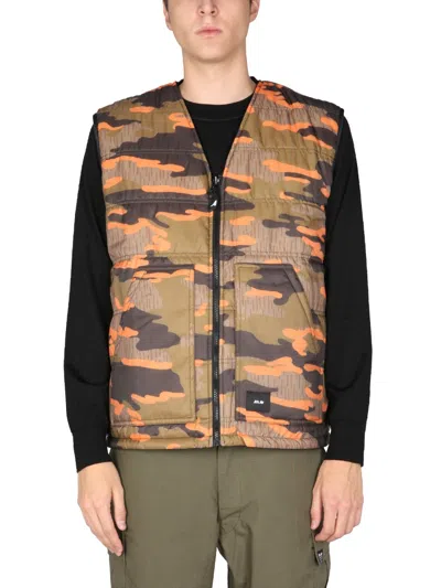 Arkair Reversible Quilted Gilet In Brown