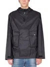 Arkair Half-zip Front-pockets Jacket In Black