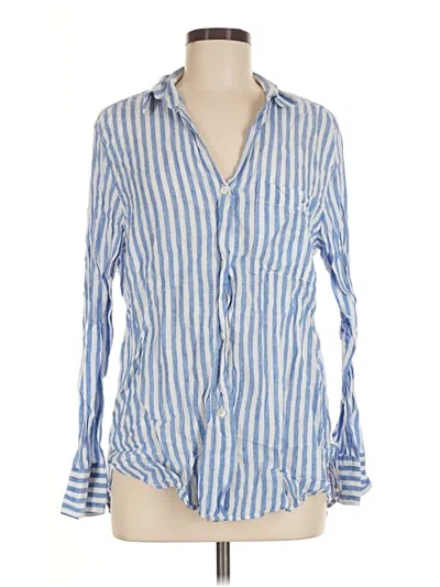 Pre-owned Arket Long Sleeve Button Down Shirt In Blue