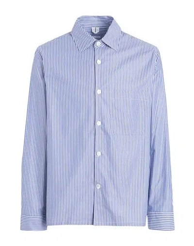 Arket Man Shirt Blue Size 44 Cotton