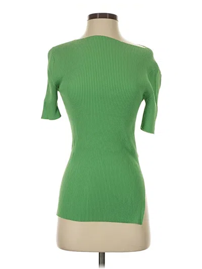 Pre-owned Arket Short Sleeve Top Green One Shoulder Neckline Tops