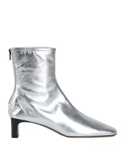 Arket Woman Ankle Boots Silver Size 11 Soft Leather