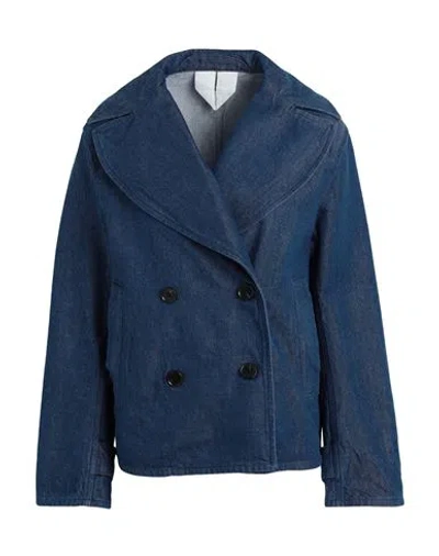 Arket Woman Denim Outerwear Blue Size 8 Cotton, Lyocell
