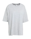 Arket Woman T-shirt Light Grey Size L Cotton In Grey