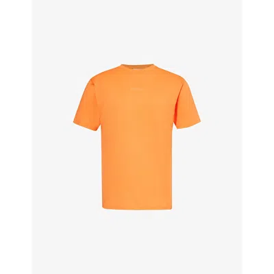 Arksen Labs Mens Dorma Logo-embossed Organic-cotton T-shirt Dragon Fire