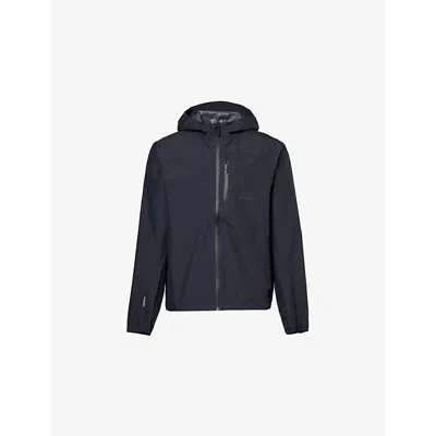 Arksen Labs Mens Black Sand Cayus Hooded Zip-pocket Relaxed-fit Woven Jacket