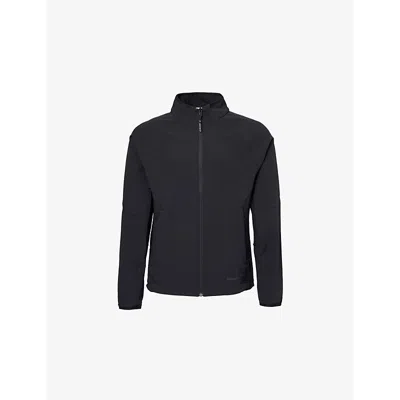 Arksen Labs Mens Limosa Two-zip-pockets Relaxed-fit Stretch-recycled-polyester Jacket Black Sand