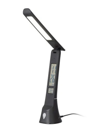 Arlec America Black Led Desk Lamp With Display