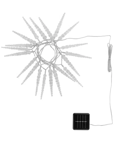 Arlec America 6ft 20-light Solar Powered Icicle String Lights In Clear
