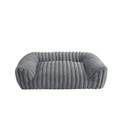 Arlee Home & Pet Saddle Sofa Memory Foam Pet Bed In Gray