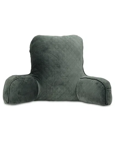 Arlee Home Fashions Everly Bed Rest Lounger Pillow, 32" X 17" In Gunmetal