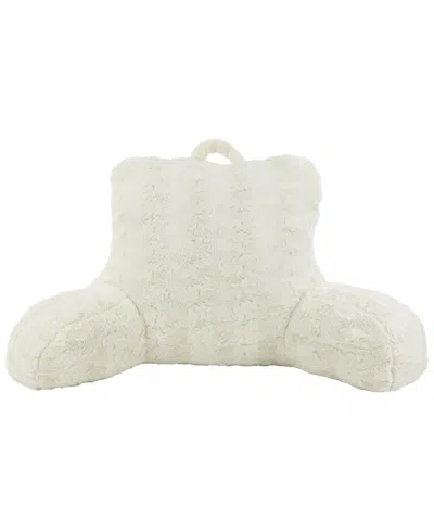 Arlee Home Fashions Sutton Place Alena Faux-fur Backrest Pillow, 33" X 18" In Cream
