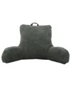 Arlee Home Fashions Sutton Place Singer Backrest Pillow, 33" X 18" In Dark Gray