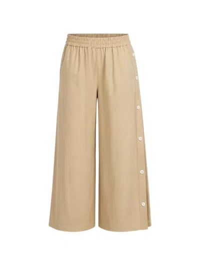 Arlo Mott Baxter Button-detail Pants In Brown