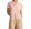 Arlo Mott Clark Split Back Top In Dusty Rose In Pink