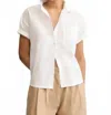 Arlo Mott Clark Split Back Top In White In White