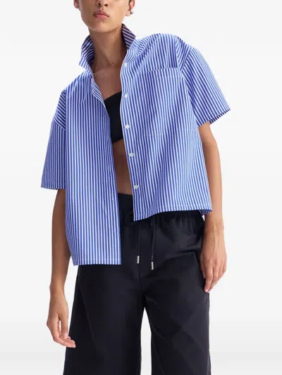 Arlo Mott Clark Split-back Shirt In Blue