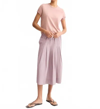Arlo Mott Gates Full Midi Skirt In Rose Stripe In Pink