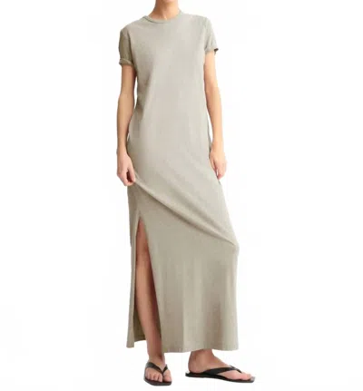 Arlo Mott Hubert Short Sleeve Maxi Dress In Grey In Gray