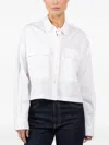 Arlo Mott Pocket-detail Cropped Shirt In White