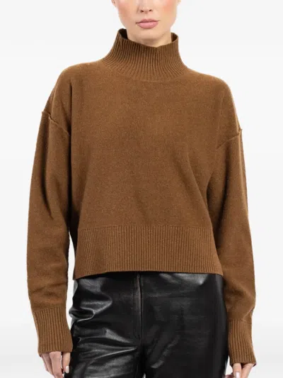 Arlo Mott Roll-neck Pullover In Brown