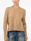 Arlo Mott Side-split Cashmere Sweater In Brown
