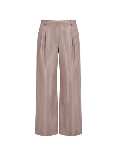 Arlo Mott Spencer Straight-leg Trousers In Brown