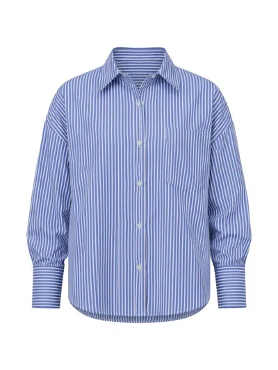 Arlo Mott Watts Stripe-pattern Shirt In Blue