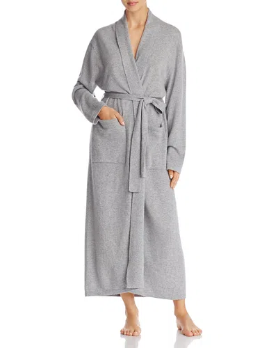 Arlotta Cashmere Blend Long Robe - Exclusive In Pewter