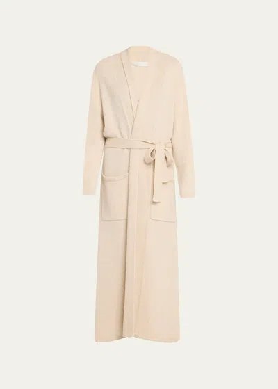 Arlotta Cashmere Cashmere Long Wrap Robe In Oatmeal