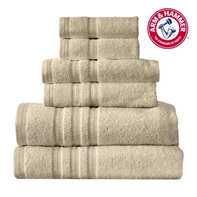 Arm & Hammer Performance Towel Set - 2 Bath Towels / 2 Hand Towels / 2 Washcloths In Beige