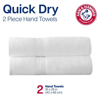 Arm & Hammer Quick Dry Hand Towel Set In Gray