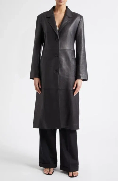 Arma Aisa Leather Coat In Black