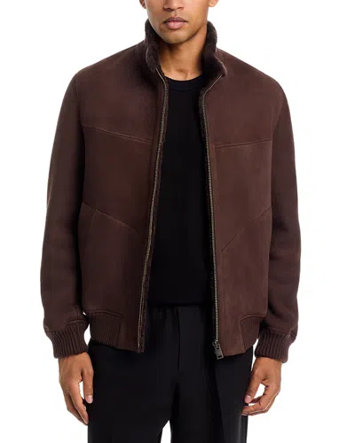 Arma Arek Merinillo Alba Leather Jacket In Burgundy