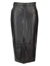 Arma Midi Black Skirt With Front Slit