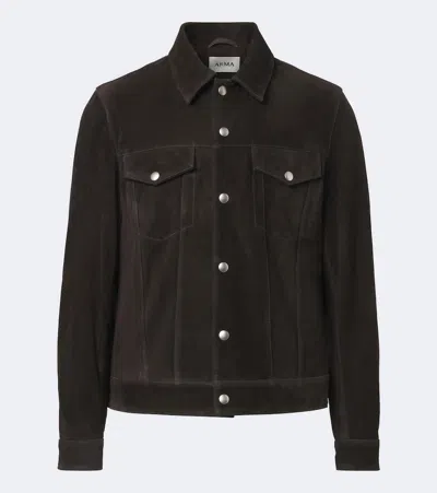 Arma Aruba Suede Blouson Jacket In Black