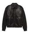 Arma Flap-pocket Leather Jacket In Black