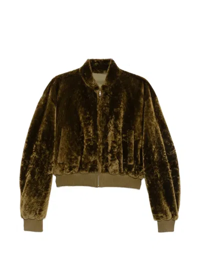 Arma Olive Green Azra Bomber Jacket In Brown