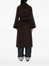Arma Belted Wool Coat In Brown