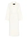 Arma Belted Wrap Coat In White
