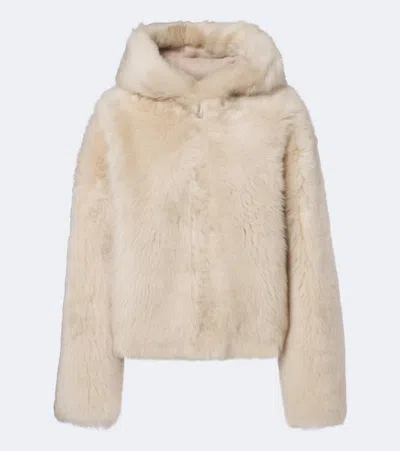 Arma Bianca Reversible Shearling Jacket In Gold