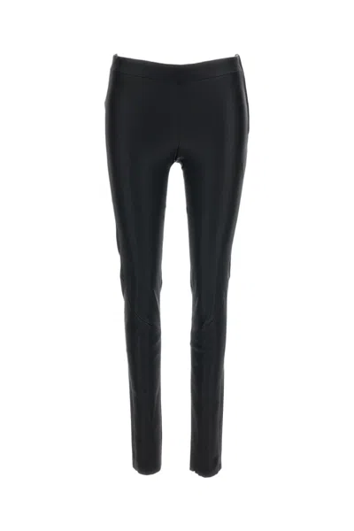 Arma Leather Skinny Trousers In Black
