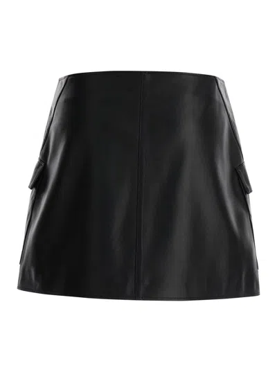 Arma Black Wallet Skirt With Pockets