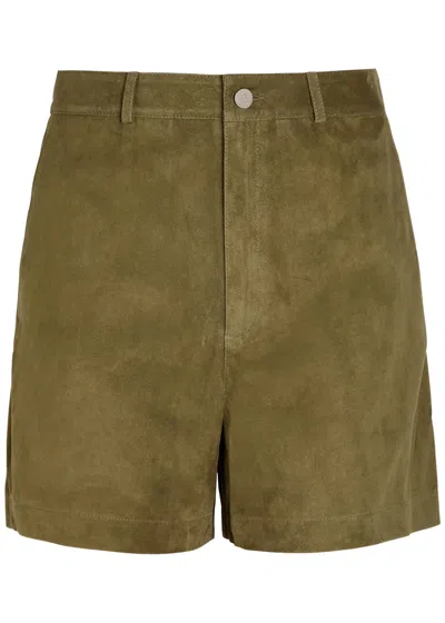 Arma Bobby Suede Shorts In Green