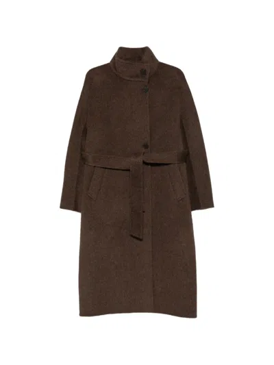 Arma Bodhi Belted Coat In Brown