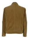 Arma Brown Jacket With Classic Collar And Zip Closure In Suede Man In Brown