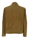 Arma Brown Jacket With Classic Collar And Zip Closure In Suede Man In Brown